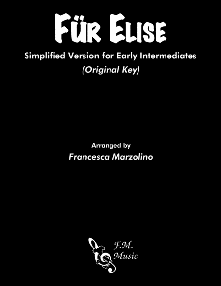 Fur Elise Early Intermediate Piano Sheet Music