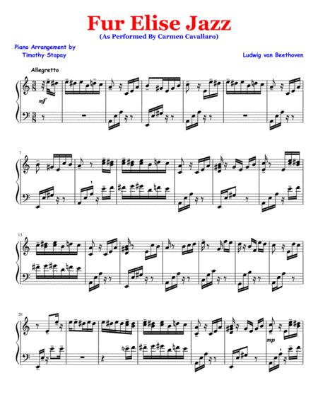 Fur Elise Jazz Sheet Music