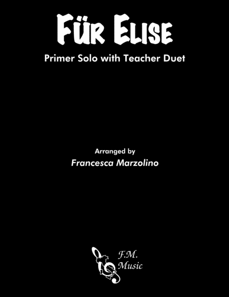 Free Sheet Music Fur Elise Primer Solo With Teacher Duet