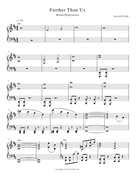 Further Than Us Sheet Music