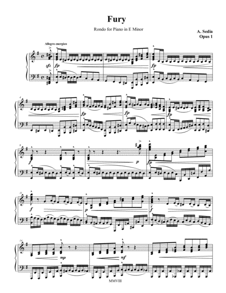 Free Sheet Music Fury