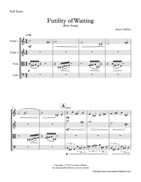 Futility Of Waiting Sheet Music