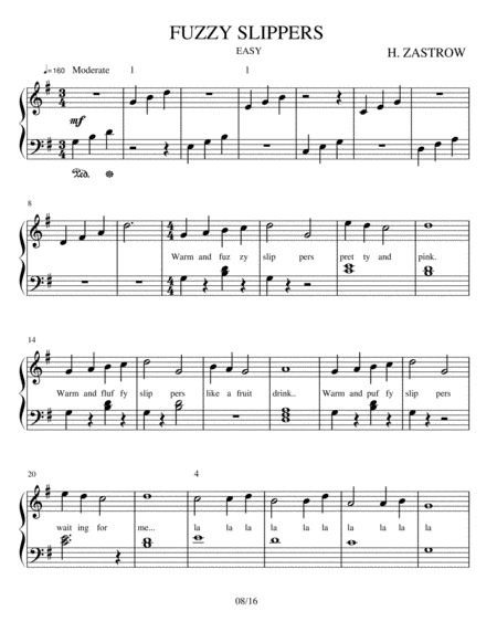 Fuzzy Slippers Sheet Music