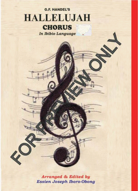 G F Handels Halleluyah Chorus In Ibibio Language Sheet Music