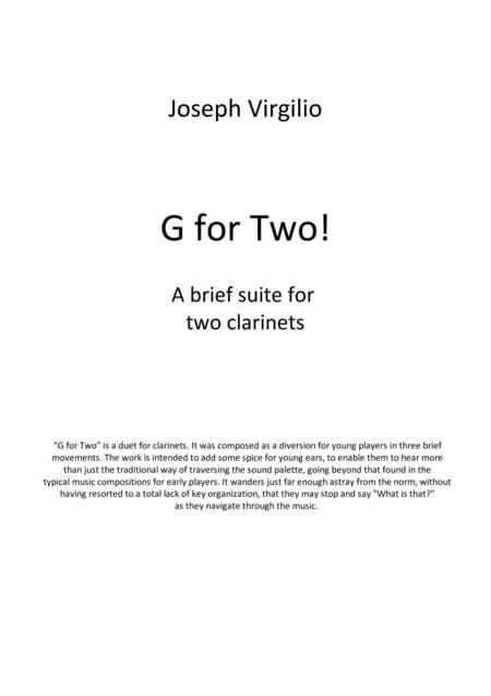 G For Two Sheet Music