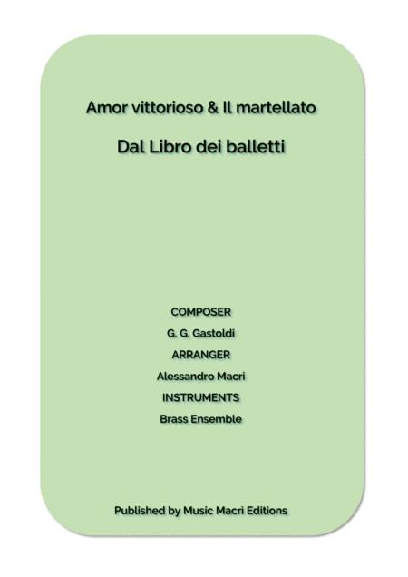 G G Gastoldi Amor Vittorioso Il Martellato Sheet Music