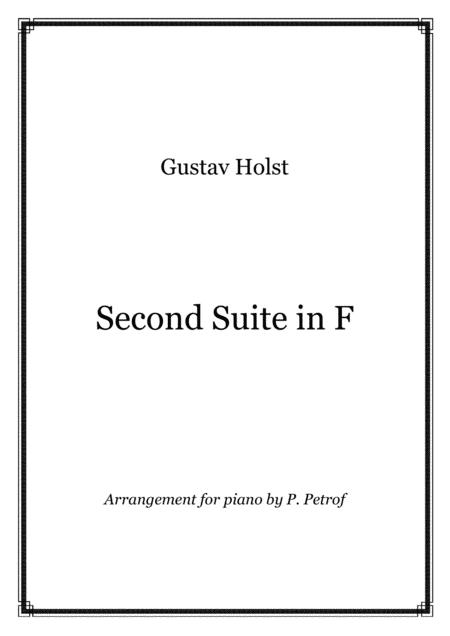 G Holst Second Suite In F Piano Solo Sheet Music