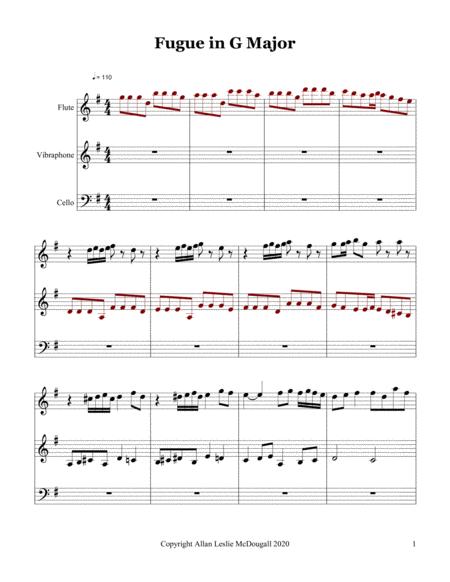 Free Sheet Music G Major Fugue