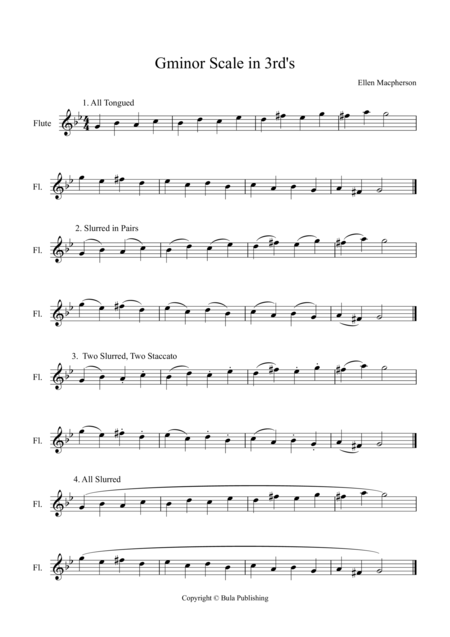 Free Sheet Music G Minor Scale In 3rd S