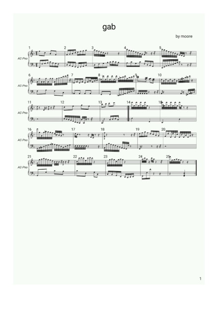 Gab Sheet Music