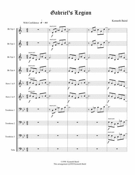 Gabriel Legion For Brass Choir Sheet Music