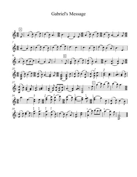 Gabriel Message Solo Violin Sheet Music