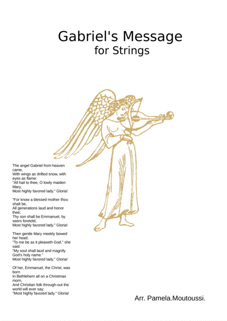 Free Sheet Music Gabriels Message For Mixed Level String Ensemble