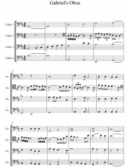 Gabriels Oboe Cues Sheet Music