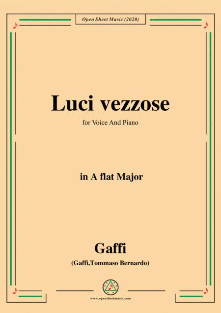Free Sheet Music Gaffi Luci Vezzose In A Flat Major For Voice And Piano
