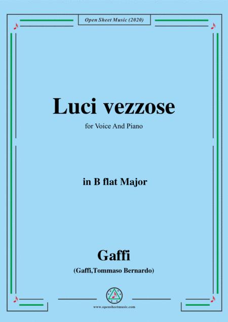 Gaffi Luci Vezzose In B Flat Major For Voice And Piano Sheet Music