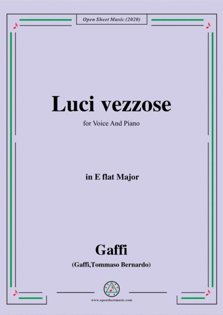 Gaffi Luci Vezzose In E Flat Major For Voice And Piano Sheet Music