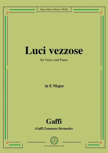 Gaffi Luci Vezzose In E Major For Voice And Piano Sheet Music