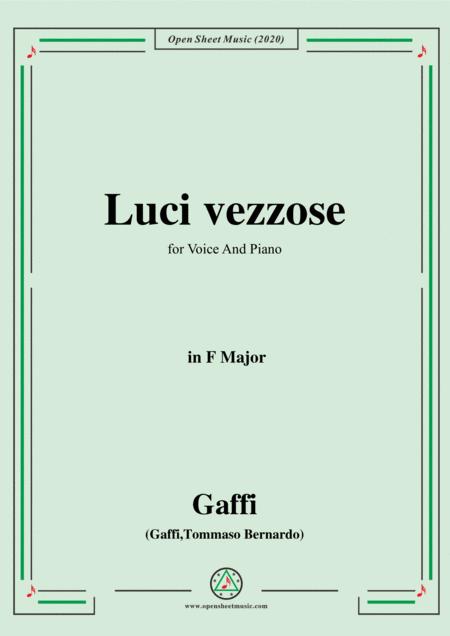 Free Sheet Music Gaffi Luci Vezzose In F Major For Voice And Piano