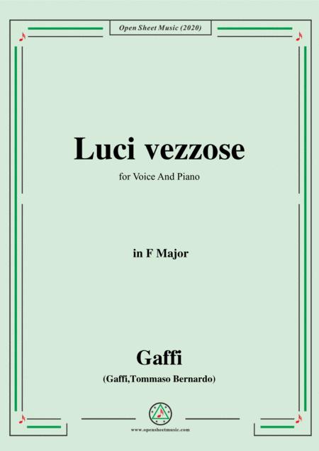 Gaffi Luci Vezzose In F Major For Voice And Piano Sheet Music