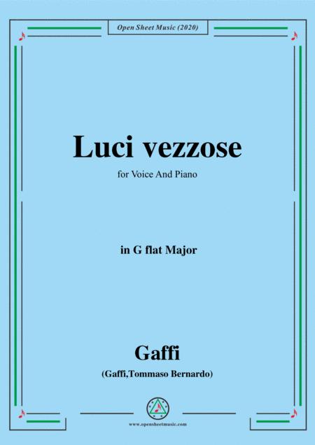 Gaffi Luci Vezzose In G Flat Major For Voice And Piano Sheet Music