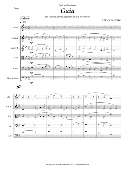 Gaia Sheet Music