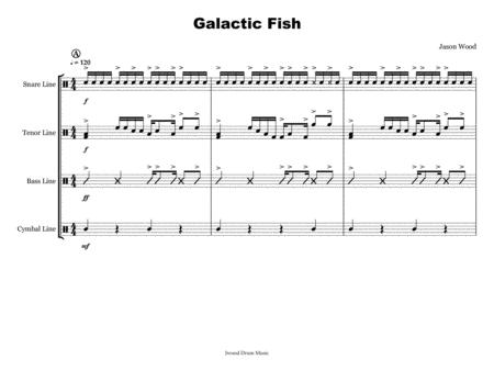 Galactic Fish Drumline Cadence Sheet Music