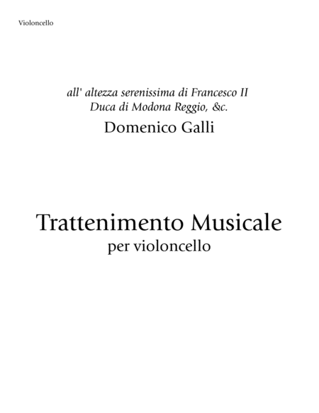 Free Sheet Music Galli 12 Sonatas For Cello Solo Urtext With Optional Scordatura