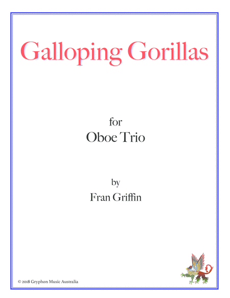 Free Sheet Music Galloping Gorillas For Oboe Trio