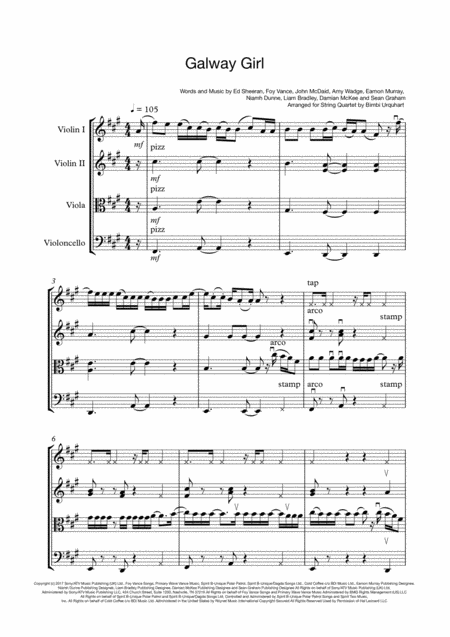 Galway Girl Sheet Music