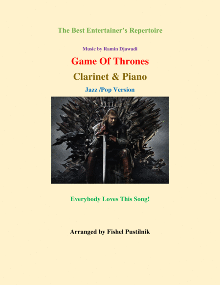 Game Of Thrones For Clarinet And Piano Jazz Pop Version Sheet Music