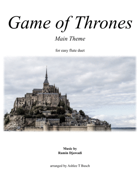 Free Sheet Music Game Of Thrones For Flute Duet