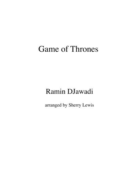 Game Of Thrones String Quartet For String Quartet Sheet Music