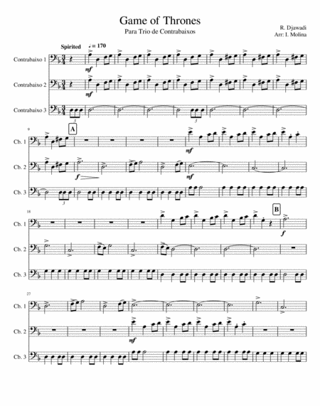 Game Of Thrones Tema De Abertura Sheet Music