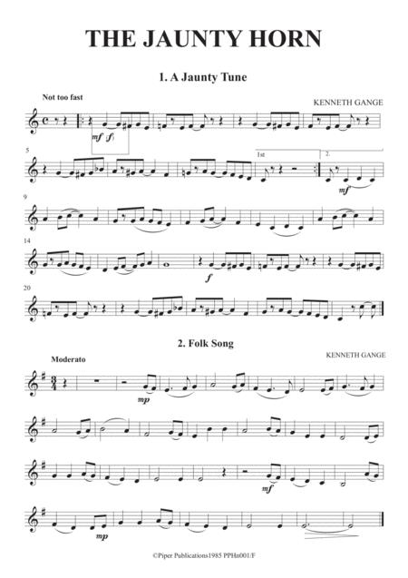 Free Sheet Music Gange The Jaunty Horn