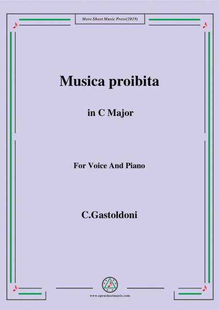 Gastoldoni Musica Proibita In C Major Sheet Music