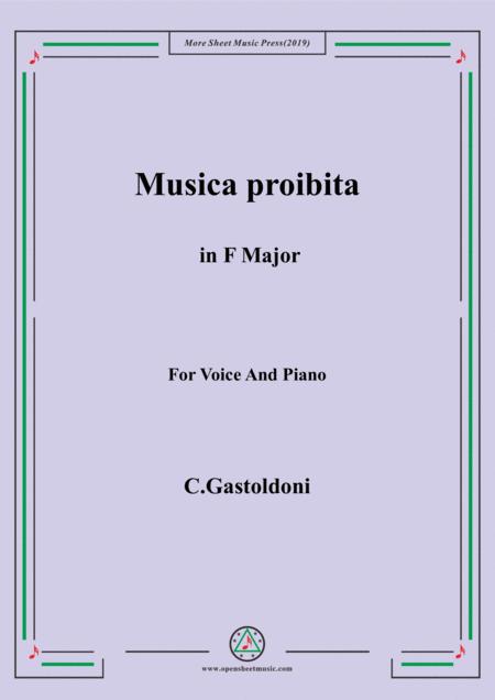 Gastoldoni Musica Proibita In F Major Sheet Music
