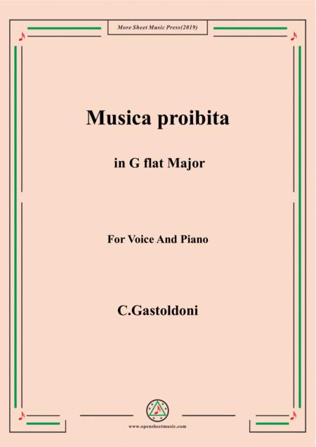 Free Sheet Music Gastoldoni Musica Proibita In G Flat Major