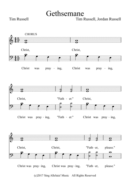 Gathsemane Sheet Music