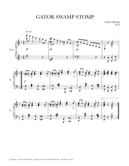 Gator Swamp Stomp Sheet Music