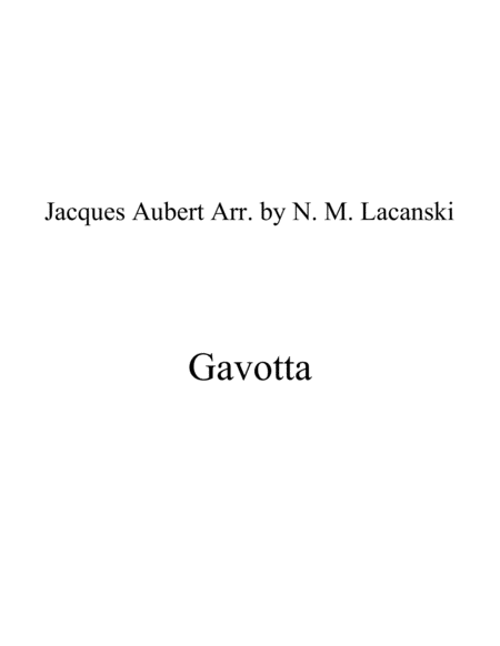 Gavotta For Violin And Cello Sheet Music