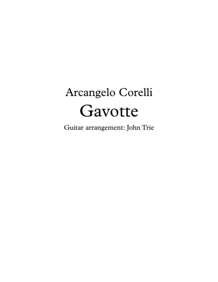 Gavotte Acg002 Tab Sheet Music