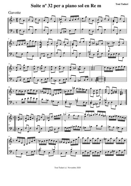 Free Sheet Music Gavotte Of Barroque Suite N 32b Toni Tudur Novembre 2020