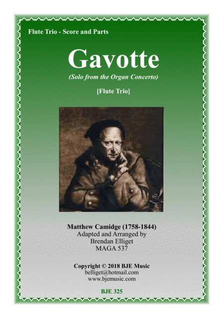 Gavotte Solo From The Organ Concerto Flute Trio Sheet Music