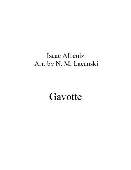 Free Sheet Music Gavotte