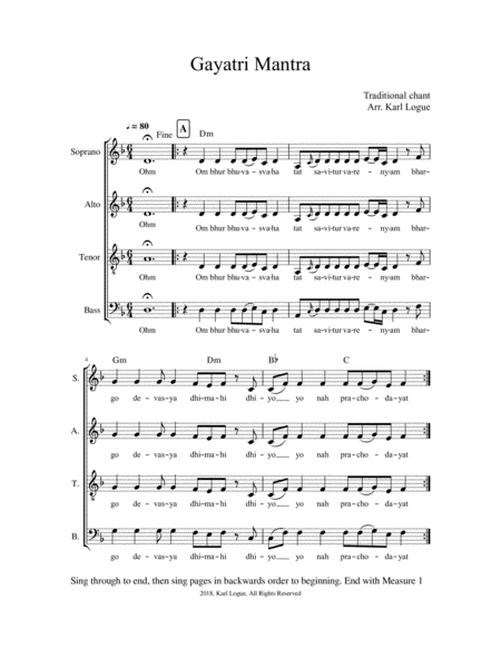 Free Sheet Music Gayatri Mantra