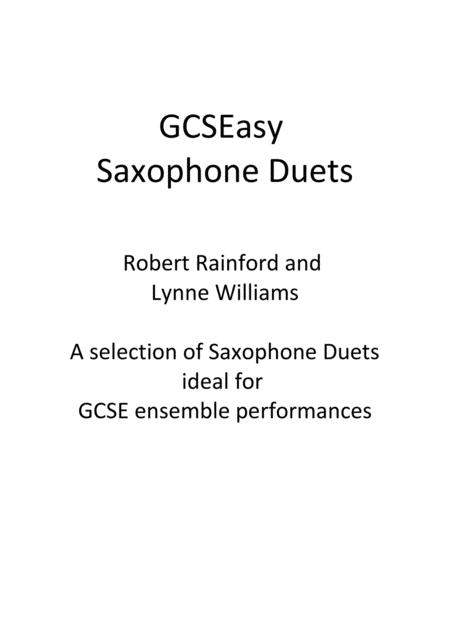 Free Sheet Music Gcseasy Sax Duets