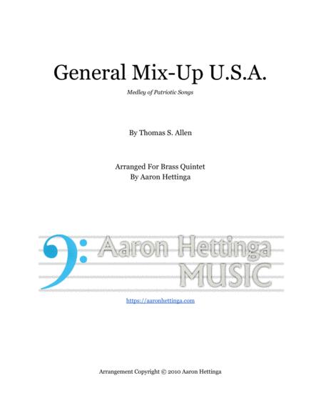 General Mix Up Usa Patriotic Medley For Brass Quintet Sheet Music