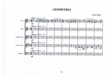 Free Sheet Music Geometria