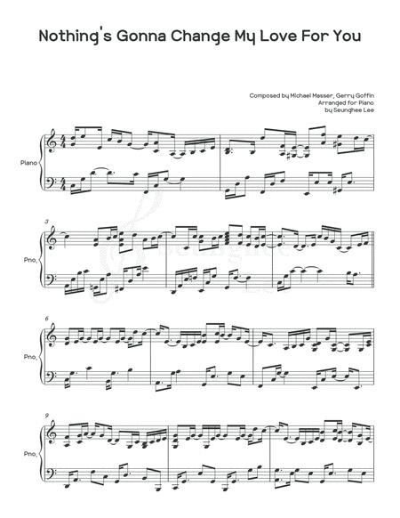 George Benson Nothing Gonna Change My Love For You Piano Ver C Key Sheet Music